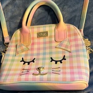 Betsey Johnson Multicolor Plaid Handbag